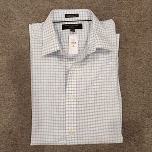NWT - Banana Republic | Men's Button-Up Plaid Dress Shirt - Standard Fit - M